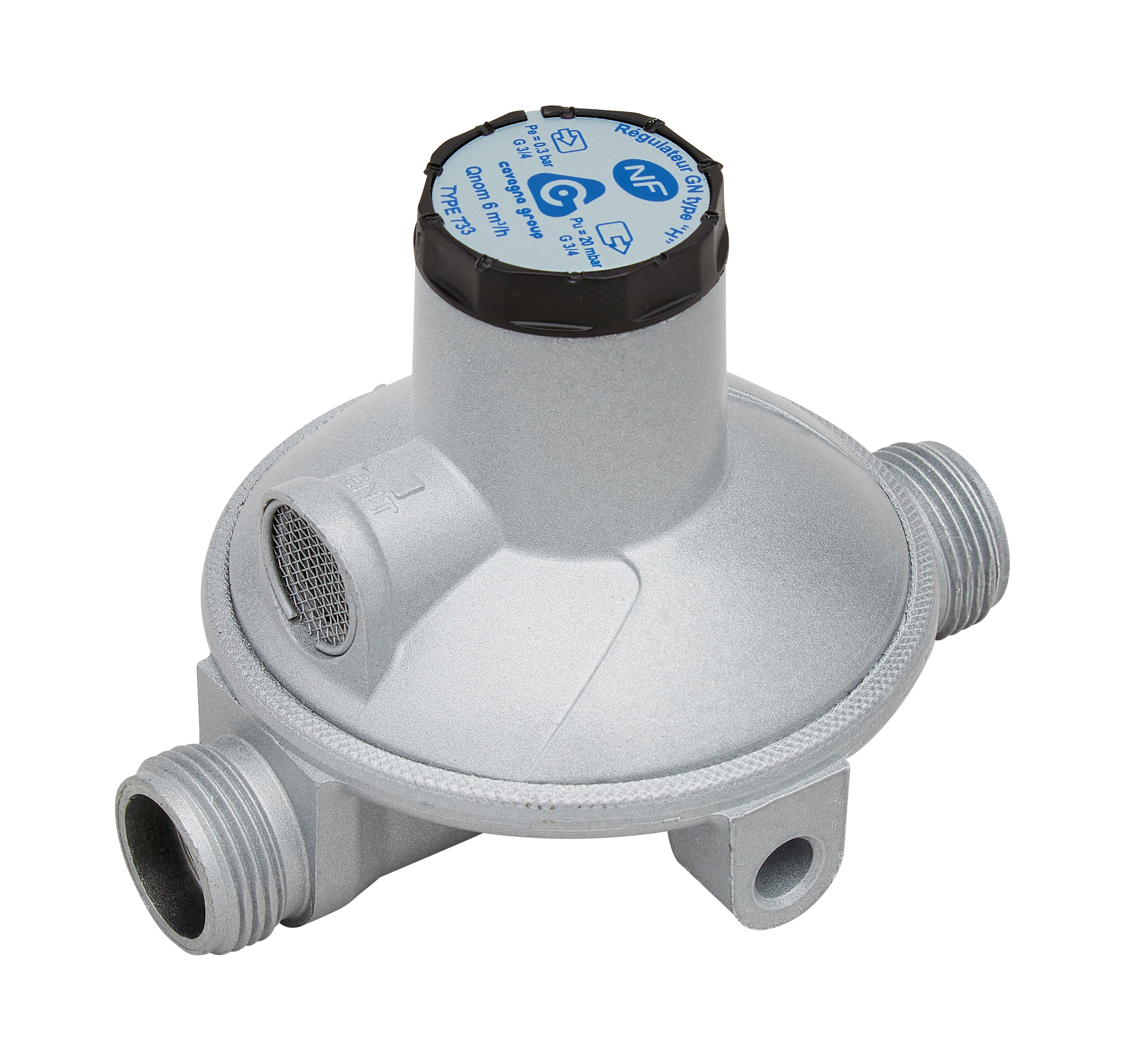 DET. AEROTHERM GN 5,6M3/H 20MB TYPE H - 2EME DETENTE G3/4" M/M